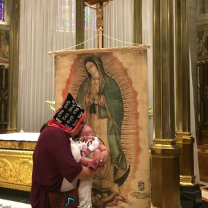 OL of GUADALUPE replica unique faux jute henequen tilma.